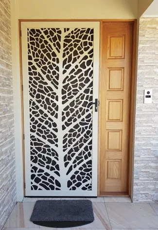 Decoview laser-cut decorative security screen door