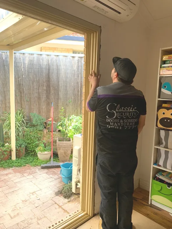 Glass door work — Classic Security Mandurah